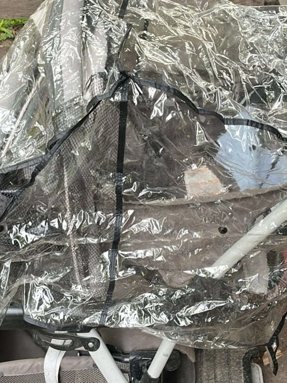 Plastic stroller cover